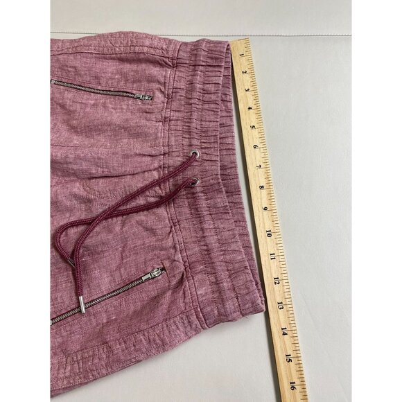 Athleta Womens Cabo Linen Wide leg Pants Size 2 Pink Drawstring Relaxed Fit - Picture 7 of 16
